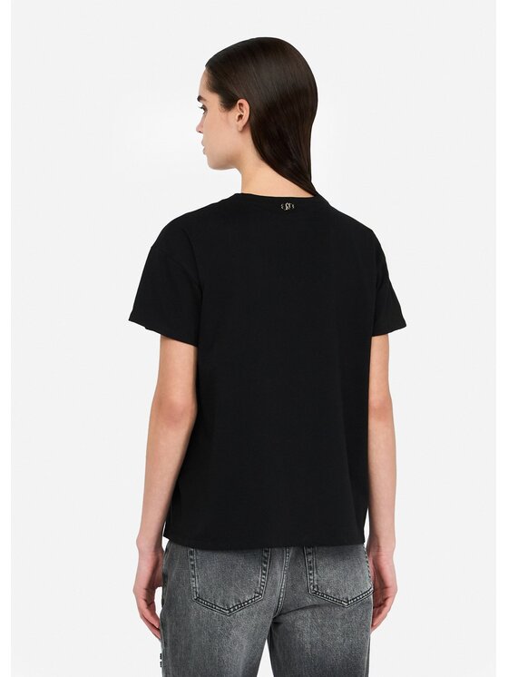 Liu Jo Liu Jo T-shirt UF5261JS923W9449 Nero Regular Fit