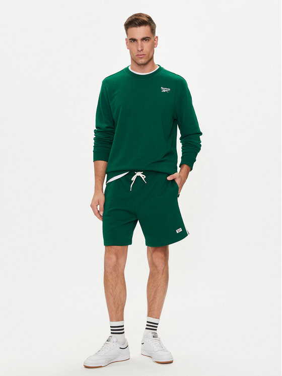 Reebok Reebok Pulóver Identlty Logo 100200315 Zöld Regular Fit