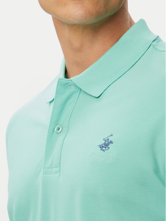 Beverly Hills Polo Club Beverly Hills Polo Club Polo särk P-SS26M-P450106 Türkiissinine Regular Fit