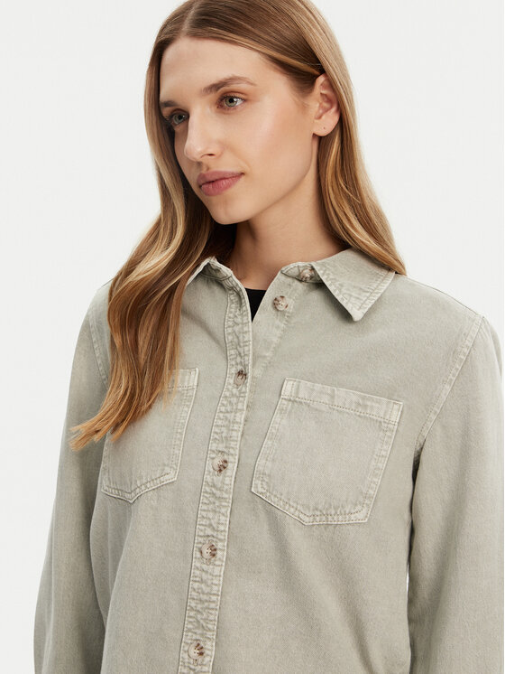 ONLY ONLY camicia di jeans Silla 15338783 Verde Slim Fit
