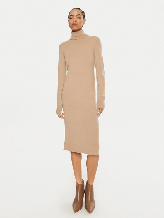 Calvin Klein Calvin Klein Rochie tricotată K20K207485 Bej Regular Fit