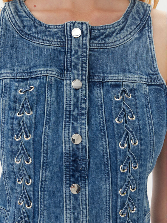Guess Guess Vestito 175261 Blu Classic Fit