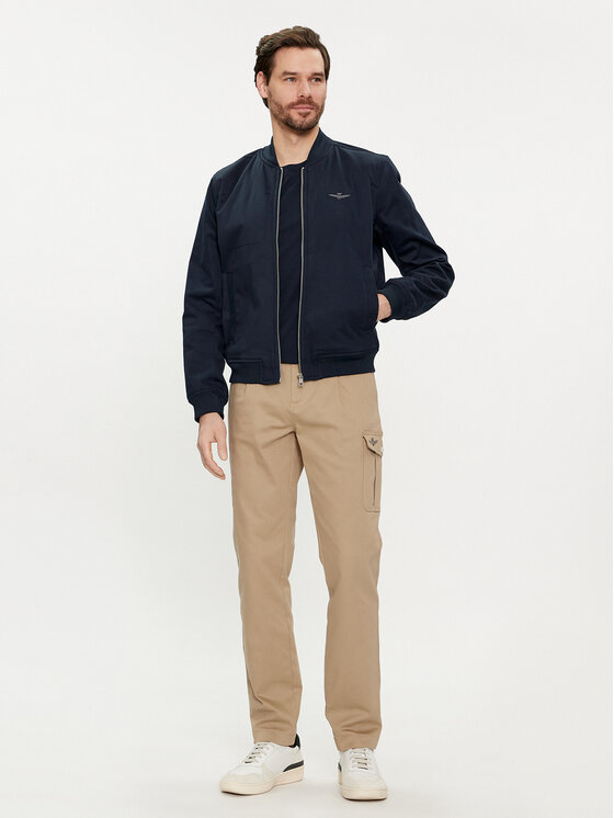 Aeronautica Militare Aeronautica Militare Bomber striukė 241AB2139CT3247 Tamsiai mėlyna Regular Fit