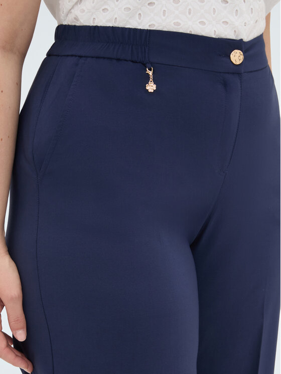 Fiorella Rubino Fiorella Rubino Pantaloni di tessuto P042L002400N034 Blu Cropp Fit