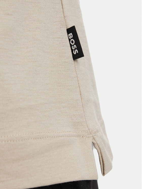BOSS BOSS Тениска с яка и копчета H-Paras 50537955 Светлобежов Regular Fit