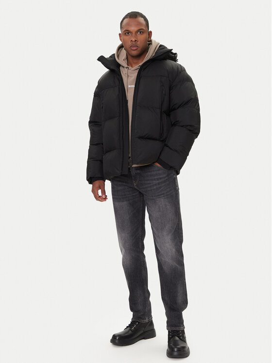 BOSS BOSS Télikabát Orbok 50543618 Fekete Oversize