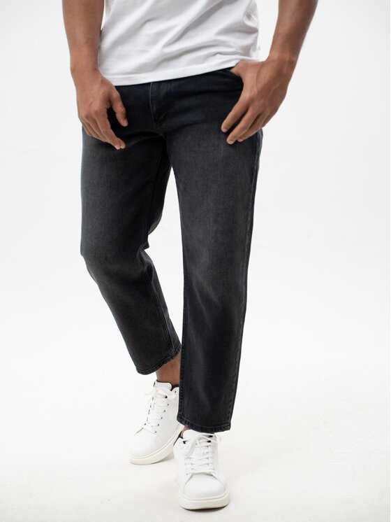Jigga Wear Jigga Wear Jeansy Carrot Crown M Czarny Carrot Fit