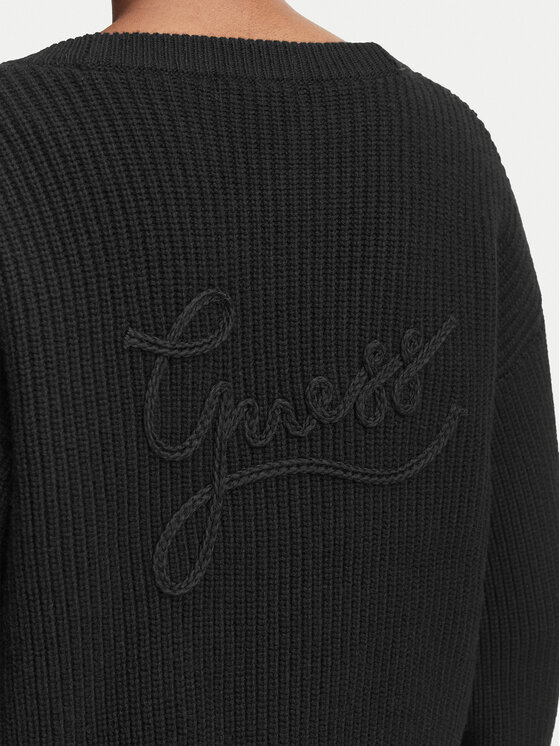 Guess Guess Pletena jopica W6BR28 Z1410 Črna Relaxed Fit
