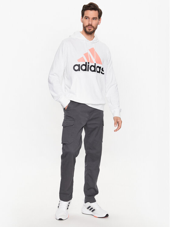 adidas adidas Bluză Essentials Logo IJ8573 Alb Regular Fit