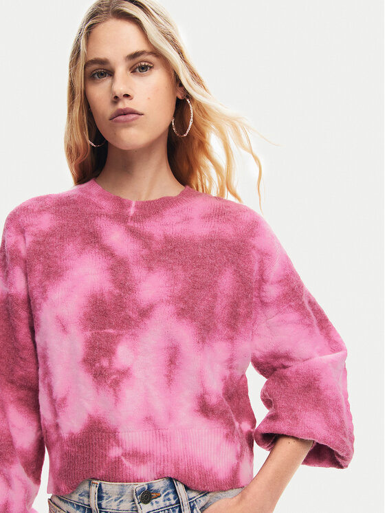 Desigual Desigual Sveter Victoria 24WWJF17 Ružová Relaxed Fit