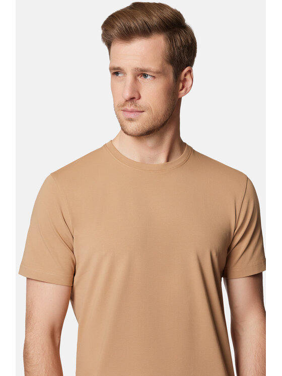 Lancerto Lancerto T-Shirt Jeffrey TS073124000038 Beżowy Regular Fit