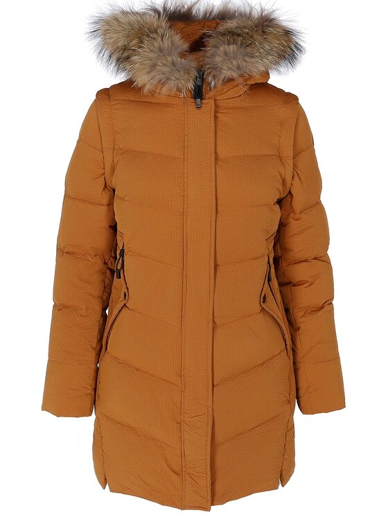 Perso Perso Kamizelka BLH919057FX Żółty Regular Fit