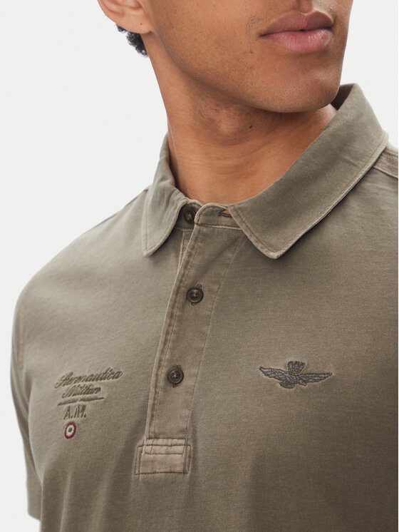 Aeronautica Militare Aeronautica Militare Polo marškinėliai 251PO1852J677 Chaki Regular Fit