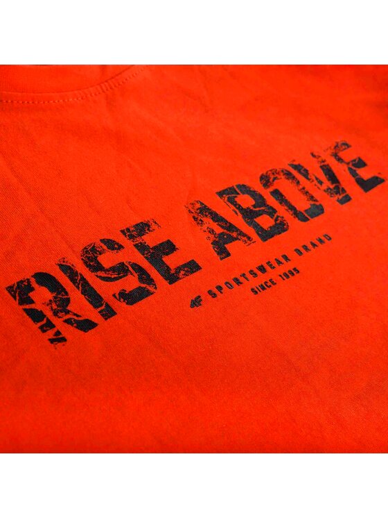 4F 4F T-Shirt TTSHM488 Czerwony Comfortable Fit