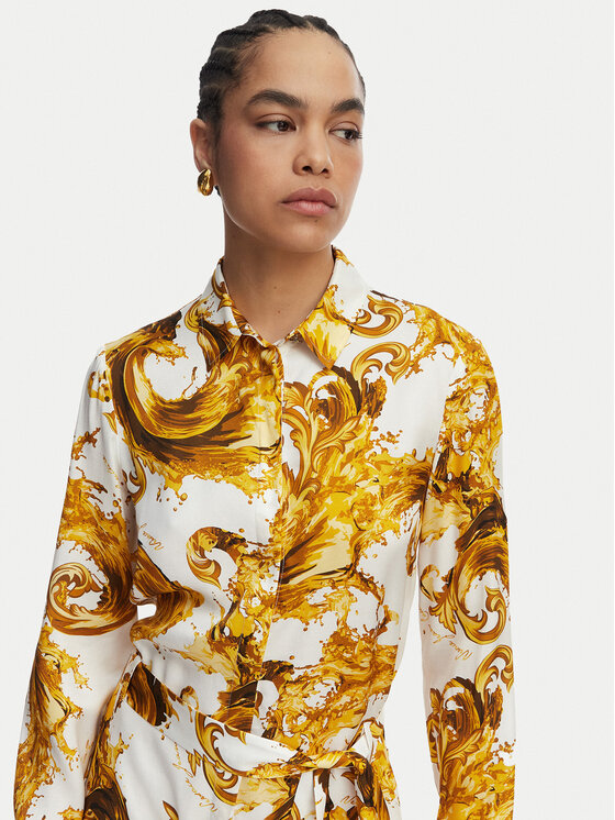 Versace Jeans Couture Versace Jeans Couture Φόρεμα πουκάμισο 80HAO911 NS757 Λευκό Relaxed Fit