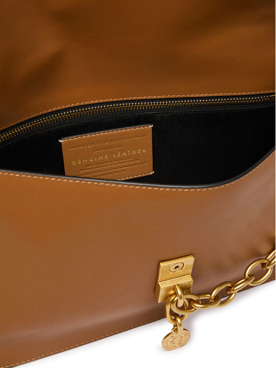 Tommy Hilfiger Tommy Hilfiger Rankinė Crest Leather Conv Shoulder Bag AW0AW19015 Ruda