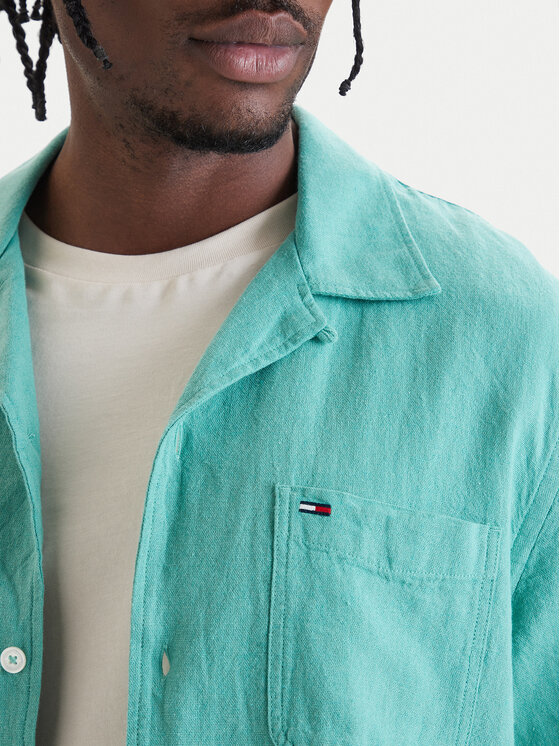 Tommy Jeans Tommy Jeans Cămașă DM0DM23058 Verde Regular Fit