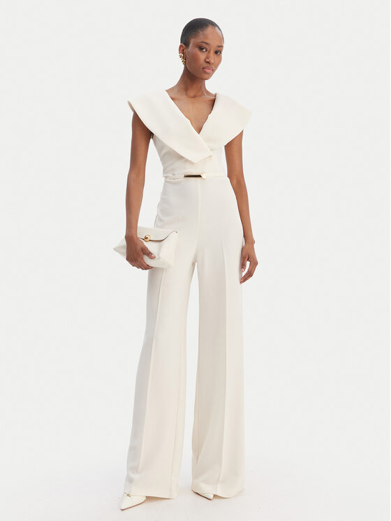 Simona Corsellini Simona Corsellini Jumpsuit P26CPTU00701 Écru Regular Fit