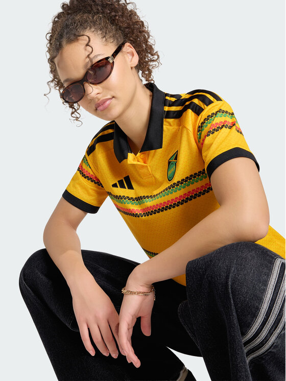 adidas adidas Koszulka techniczna Jamaica 26 x Bob Marley Home Jersey Żółty Regular Fit