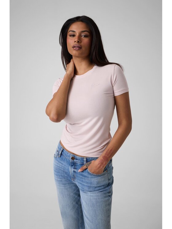 Guess Guess T-Shirt 183551 Fioletowy Classic Fit