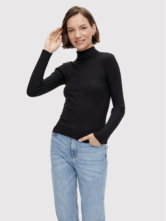 Pieces Rolák Crista 17115049 Čierna Slim Fit
