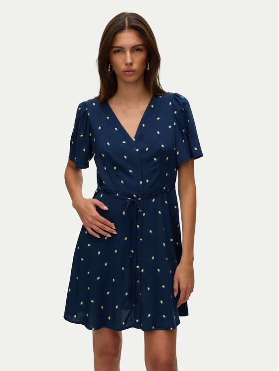 Vero Moda Vero Moda Sukienka letnia Alba 10292845 Granatowy Regular Fit