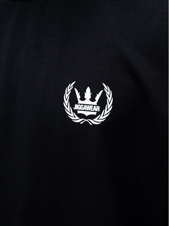 Jigga Wear Jigga Wear T-Shirt Szeroka luźna Laur korona 130018 Czarny Oversize