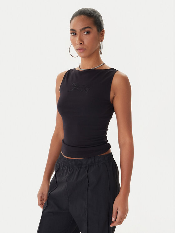 Juicy Couture Juicy Couture Топ Mia JCWCT225315 Чорний Slim Fit