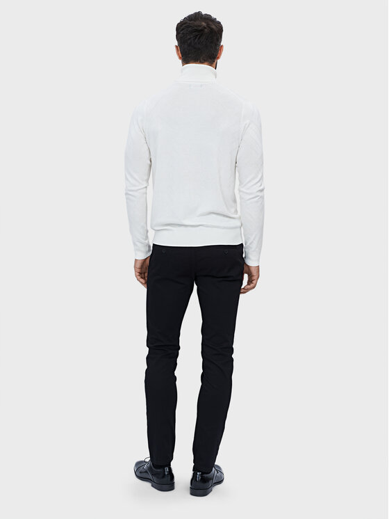 Evenemen Evenemen Sweter Golf Biały Slim Fit