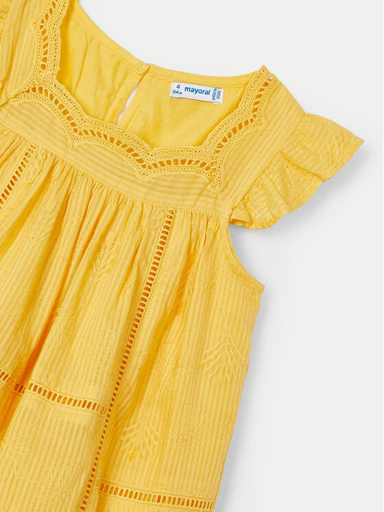 Mayoral Mayoral Rochie de vară 3930 Galben Regular Fit
