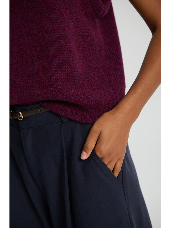 Le Songe Le Songe Kamizelka VEST TESSA Bordowy Basic Fit