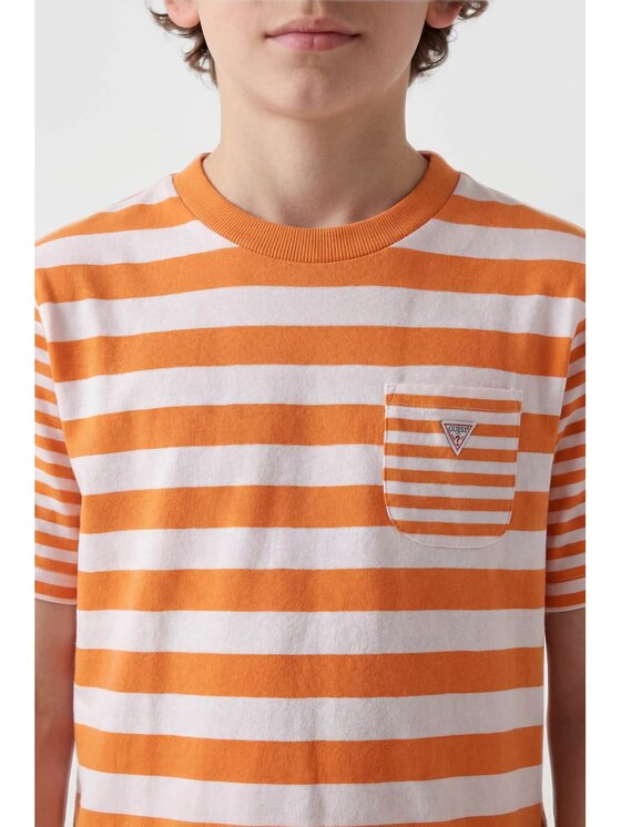 Guess Kids Guess Kids T-Shirt 181808 Pomarańczowy Classic Fit