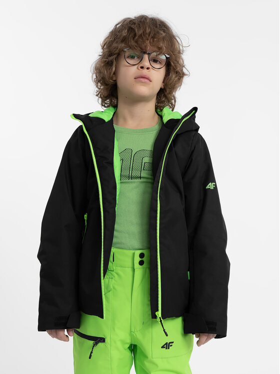 4F 4F Slidinėjimo striukė 4FJAW23TTJAM297 Juoda Regular Fit