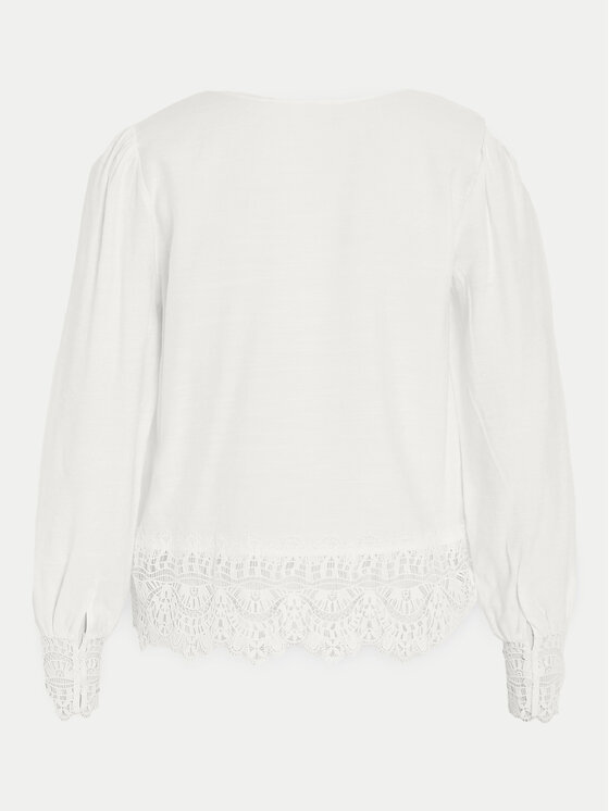 Vila Vila Bluza Lina 14103516 Bela Regular Fit