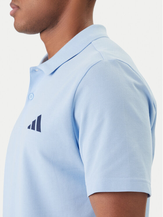 adidas adidas Polo Small Logo Pique KS5530 Błękitny Regular Fit
