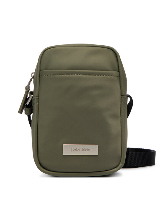 Calvin Klein Geantă crossover Sleek Slim Reporter LV04D3233G Verde