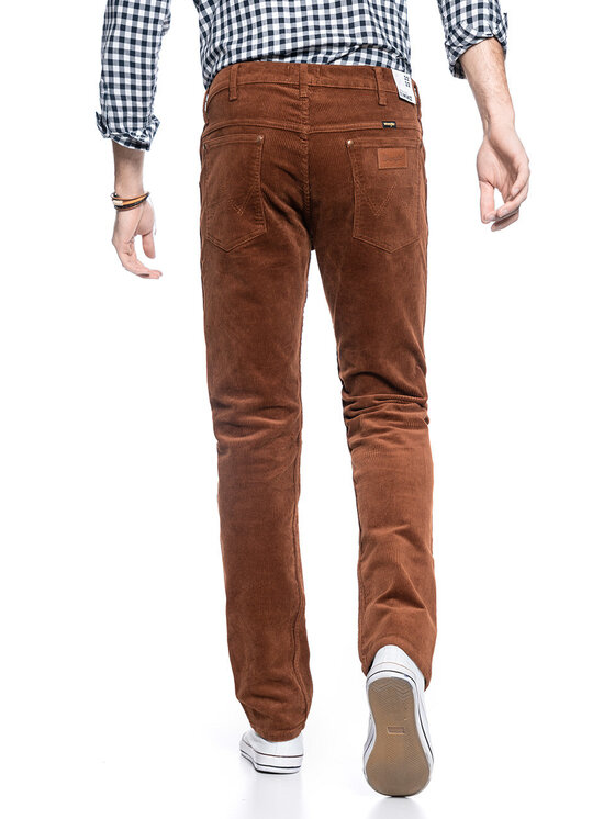 Wrangler Wrangler Spodnie materiałowe 11MWZ Brązowy Slim Fit