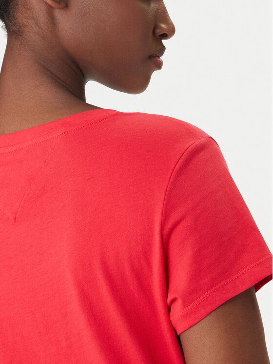 Tommy Jeans Tommy Jeans T-krekls DW0DW20458 Sarkans Slim Fit
