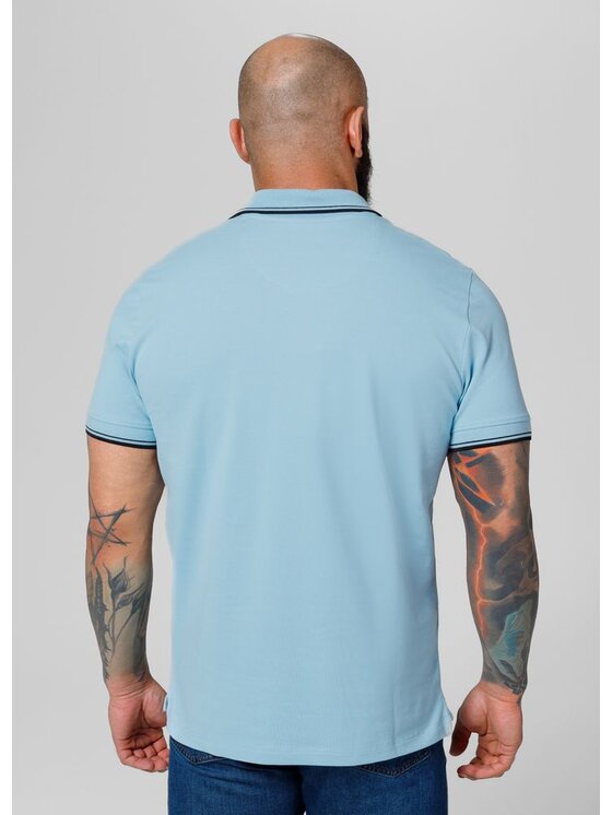 PITBULL PITBULL T-Shirt Koszulka Błękitny Regular Fit