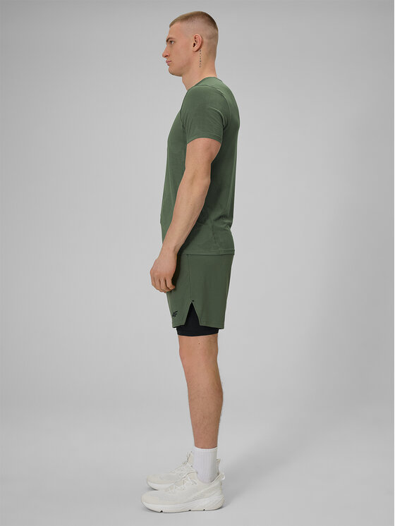 4F 4F Szorty sportowe ATHLETIC Khaki Regular Fit