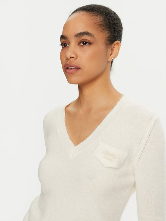 Liu Jo Liu Jo Pulover WF4431 MA49P Écru Regular Fit