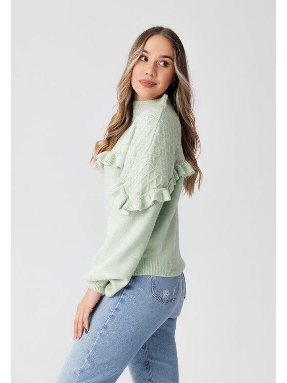 LAURELLA LAURELLA Svetr Laurella 6TU073942 Zelená Regular Fit