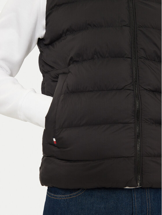 Tommy Hilfiger Tommy Hilfiger Αμάνικο Μπουφάν MW0MW37255 Μαύρο Regular Fit
