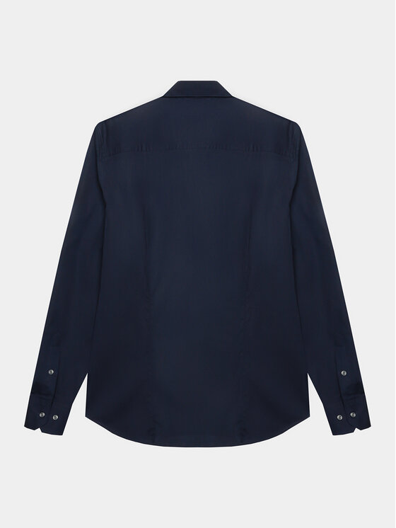 Sisley Sisley Cămașă 5CNX5QL19 Bleumarin Slim Fit