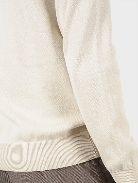 Evenemen Evenemen Sweter Round Neck Light Beige Beżowy Slim Fit