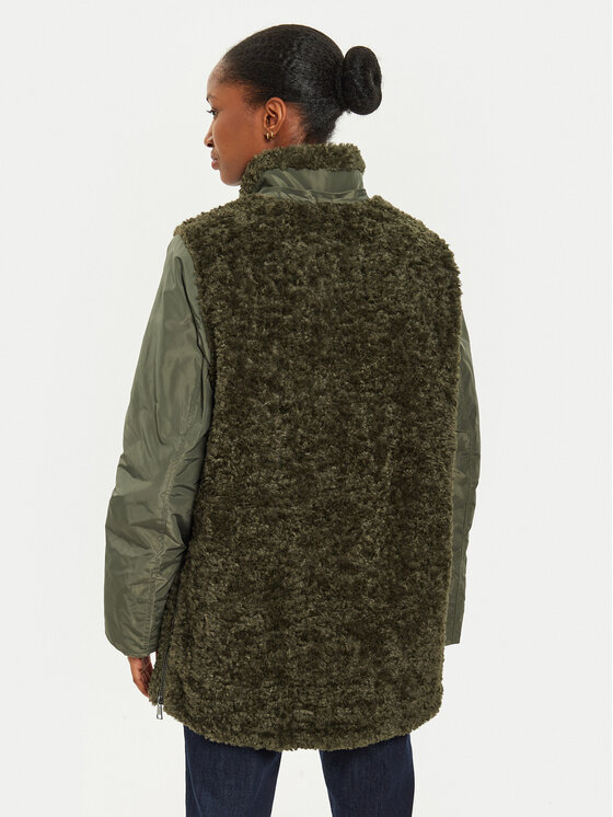 Olsen Olsen Giacca di transizione 15101413 Verde Loose Fit