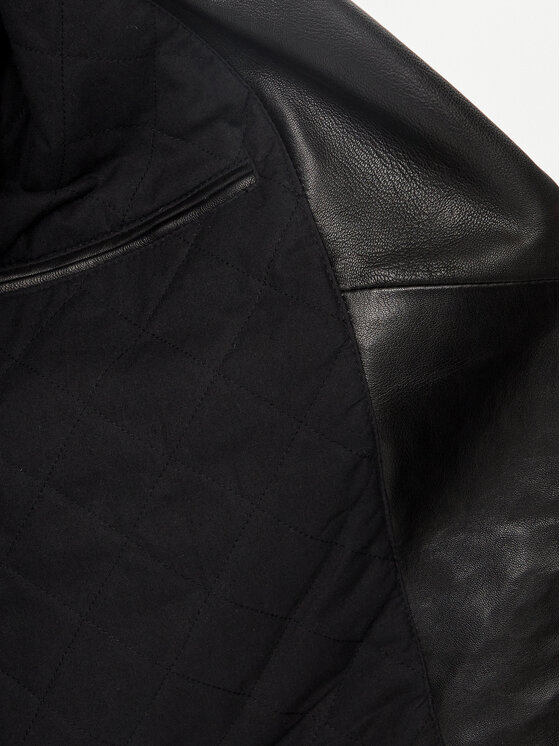 Serge Pariente Serge Pariente Geacă de piele Studer Negru Slim Fit
