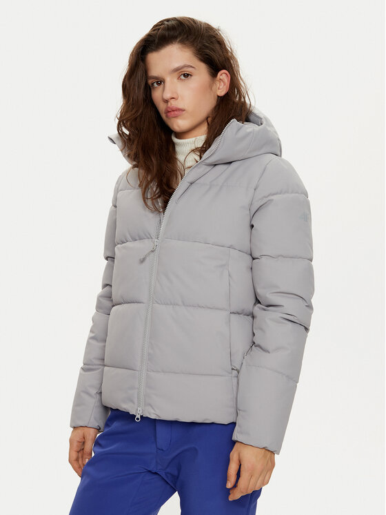 4F 4F Skijaška jakna 4FWAW24TTJAF573 Siva Regular Fit