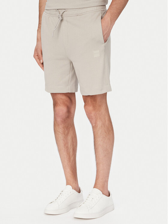 BOSS BOSS Pantaloni scurți sport 50511726 Gri deschis Regular Fit