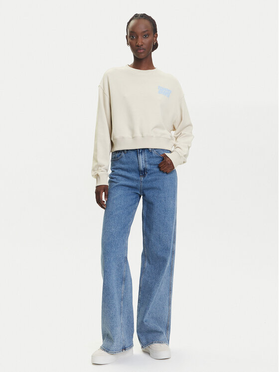 Tommy Jeans Tommy Jeans Sweatshirt DW0DW21345 Beige Relaxed Fit